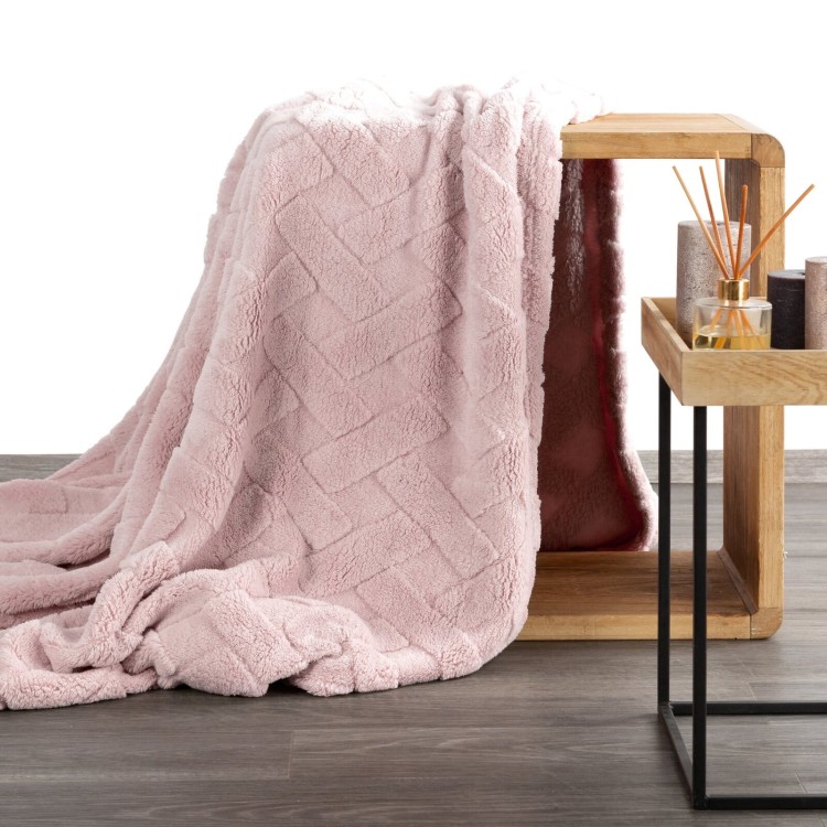 458685-KOC D91 CARO 70 X 160 CM PUDROWY RÓŻ[0].jpg